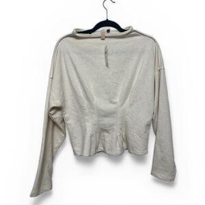NWT Pilcro Corset Seamed Sweater- Off-White Long Sleeve Top- Medium